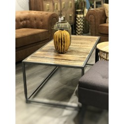 Mesa hierro-madera