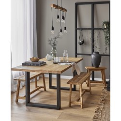 Mesa comb. madera pata...